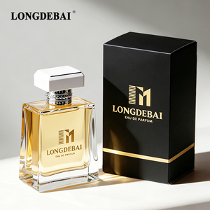 Elegante y sencilla botella de perfume de vidrio transparente con atomizador, 30ml 50ml 100ml, rectangular. - Product Image 3