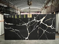 Pierre de Quartz noire pour comptoir de cuisine, pierre artificielle, prix bon marché, décoration murale, Style moderne
