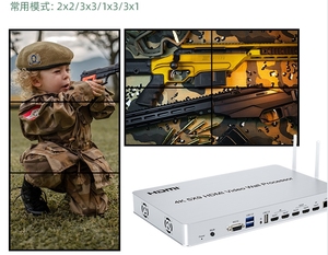 ตัวควบคุมวิดีโอวอลล์ <span class=keywords><strong>HDMI</strong></span> 4K 5 ทาง พร้อมพอร์ต USB 3.0 สำหรับต่อจอภาพหลายจอ รองรับการต่อแบบ 2x2 2x3 <span class=keywords><strong>2x4</strong></span> 3x3 1x5 พร้อมฟังก์ชัน PIP หมุน และเลื่อน รองรับการเชื่อมต่อผ่าน RS232 - Product Image 5