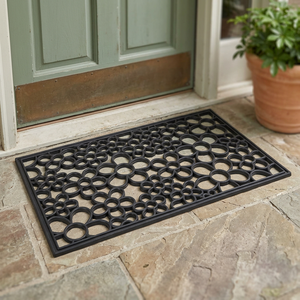 Rubber Mat Bubble Design Non Slip Anti-Bacteria Stain Resistant Outdoor Entrance Decorative Floor Mat Washable Easy Clean - Product Image 3
