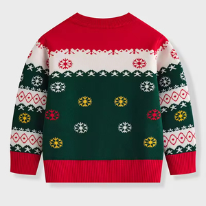 Pull de Noël pour bébé, motif bonhomme de neige mignon, tricoté, chaud, pour l'automne et l'hiver, idéal pour le Nouvel An - Product Image 2