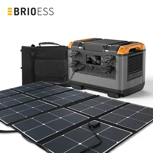 Tragbare solargenerator 2400W 3000W Mobiler Stromspeicher mit LiFePO4 Portable solargenerator, EU Plug For Camping Emergency