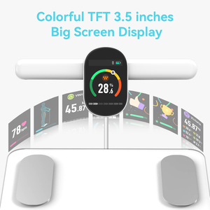 Professionale intelligente scala di grasso corporeo digitale 8 sensore alto elettrico per uso bagno BMI grasso misura 180kg di capacità App senza fili - Product Image 3