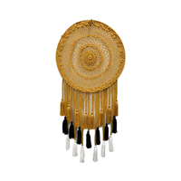 Atrapasueños Artesanal Hecho a Mano, Estilo Art Deco, con Múltiples Borlas, de Algodón Natural, Ecológico, Decoración de Pared para Hogar, Oficina, Cumpleaños, Diwali