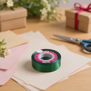 ริบบิ้นผ้าซาตินอิลัน 2.5 ซม. 25 หลา สีเขียวเข้ม D47 10299 - Product Image 3