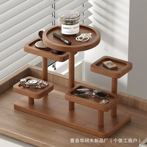 Wooden Storage <b>Rack</b> For Entryway Key Watch <b>Glasses</b> Desktop Organizer Standing Type Rectangle Solid Wood Display <b>Rack</b> - Product Image 3