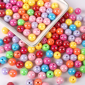 Acrylic Ab Round <b>Beads</b> 8-16mm Loose <b>Beads</b> For Bracelet Making Jewelry Crafting Accessories - Product Image 1