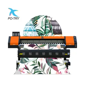 POTRY Lớn Định Dạng Huỳnh Quang CMYK 1.8M 6 Feet 1.9M 4720/I3200 Thăng Hoa Polyester Kỹ Thuật Số Truyền Nhiệt Máy In