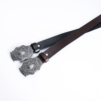 Boucle de ceinture automatique vintage en alliage de zinc de style occidental, personnalisable avec logo gravé, pour ceinture en cuir pour homme