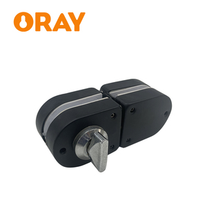 Kunci pintu silinder seng hitam baja tahan karat dua sisi dengan 3 tombol kaca ke tombol kaca untuk pintu kaca 8-10mm - Product Image 5