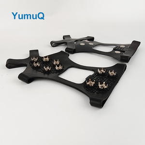 YumuQ Silicone 10 dents chaussures <span class=keywords><strong>d</strong></span>'escalade pointes anti-<span class=keywords><strong>d</strong></span>érapant glace poignées neige Crampons pour bottes de randonnée - Product Image 4