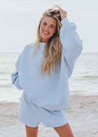 Nouvel ensemble décontracté pull col rond et pantalon à manches longues en polaire couleur unie pour femme, en polyester