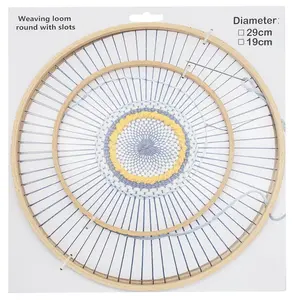 Circular Wooden Weaving Loom for Needlework with 19cm and 28.5cm Dents
