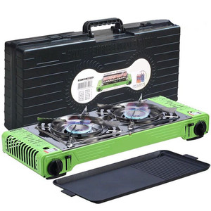 Cuisinière portable 2-en-1 pour camping, avec plaque de cuisson et allumage électronique 3KW - Product Image 6