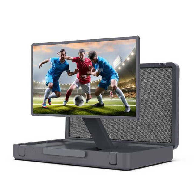 New Brand Ultra-thin 27 Inch 8+128gb Touch Screen Video Player Smart Tv Android 12 Packgo Portable Briefcase