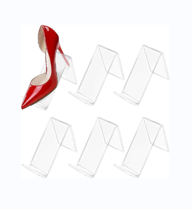 Customized OEM/ODM Acrylic Shoe Display Stand  Holder High Heel Show Display Stands  Shoes Organizer for Home Retail Shop