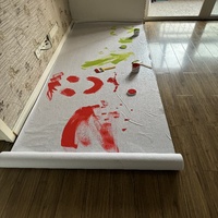 Protection de surface temporaire pour sol, moderne, gris mat, auto-adhésif, en feutre polaire, imperméable, écologique, facile à installer