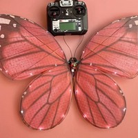 Dron Mariposa con Control Flysky, LED, Envergadura de 72 cm, Desmontable, Batería Recargable 2S, Iluminación para Escenarios, Bodas, Eventos, Fiestas, Novedades