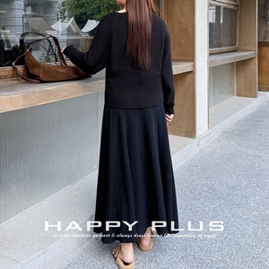 กระโปรงทรงเอเอวสูงไซส์ใหญ่สำหรับผู้หญิง รุ่น N9336 สีดำกราไฟต์ ผ้าวิสโคส ขอบเอวยางยืด - Product Image 5