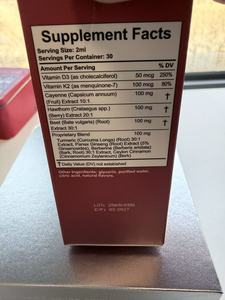 ओएम विटामिन के 2 डी 3 केयेन काली मिर्च मौखिक तरल बूंदों के लिए आहार पूरक आहार पूरक गर्भवती महिलाओं के लिए नहीं - Product Image 4