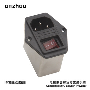 Anzhou Iec Socket Type Emi Filter With Switch 10A 250V 50 60Hz - Product Image 2