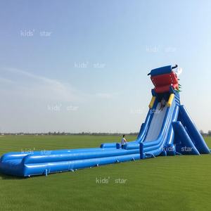 สวนสนุกเป่าลมกลางแจ้งสำหรับใช้บนบกและในน้ำ พร้อมสระว่ายน้ำ วัสดุ PVC รับน้ำหนักได้ 100-500 กก. รองรับผู้โดยสารมากกว่า 10 คน - Product Image 3