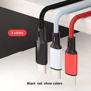 <span class=keywords><strong>สาย</strong></span>ไฟไนลอนถักเปีย60W <span class=keywords><strong>สาย</strong></span><span class=keywords><strong>ชาร์จ</strong></span>เร็ว PD 1M <span class=keywords><strong>Type</strong></span> <span class=keywords><strong>C</strong></span> ไปยัง <span class=keywords><strong>Type</strong></span> <span class=keywords><strong>C</strong></span> <span class=keywords><strong>สาย</strong></span>ข้อมูลที่เร็วสุดสำหรับ iPhone <span class=keywords><strong>Samsung</strong></span> - Product Image 5