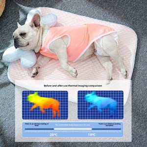 Kühlmatte für Haustiere mit Knochenkissen, atmungsaktive Sommer-Schlafmatte für Hunde und Katzen, Kühlmatte für Hunde - Product Image 2