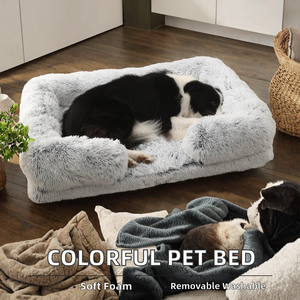 Cama Moderna para Mascotas, para Perros y Gatos Pequeños a Grandes, Colchoneta Cuadrada Suave, Material de Esponja Afelpada, Cómoda Cama Interior para Invierno - Product Image 3