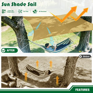 <span class=keywords><strong>Toldo</strong></span> <span class=keywords><strong>Rectangular</strong></span> Color Beige Arena, Resistente al Agua y a los Rayos UV, para Patio, Jardín, Exterior, Tela PES con Anillas en D - Product Image 2
