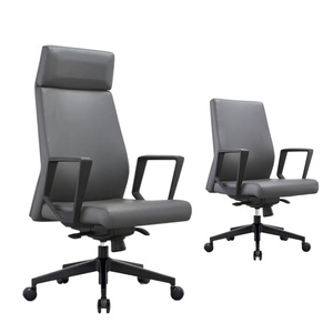Chaise de bureau en cuir pour salle de conférence, chaise de direction ergonomique, chaise de visiteur pour salle de réunion - Product Image 4