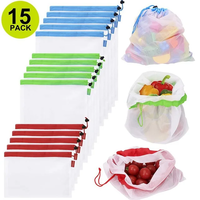 Goede Prijs Fruit Brandhout Groente Mesh Drawstring Tas Verpakking Met Trekkoord Voor Brandhout Ui Plunderen