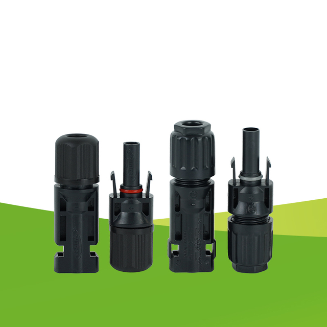 DC Waterproof Solar Power  Cable Copper Connectors up to 1500VDC IP67