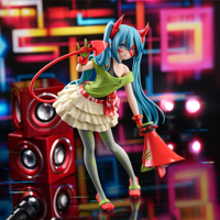 Vente en gros de figurines d'anime en PVC et ABS officiellement sous licence SEGA Feat.MIKU Project DIVA Cheerleader Little Devil, figurines de collection, boîte d'origine