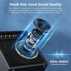 Promotion : <span class=keywords><strong>Amplificateur</strong></span> <span class=keywords><strong>de</strong></span> Batterie Électrique Portable 35W, Haut-Parleur Multifonctionnel pour Piano Électrique, <span class=keywords><strong>Basse</strong></span>, Guitare et Pratique <span class=keywords><strong>de</strong></span> Batterie - Product Image 3