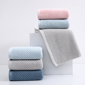Pure Cotton Face Towel 34x74cm Thickened Soft Absorbent Rectangle Embroidered Logo Promotional Towel - Product Image 4