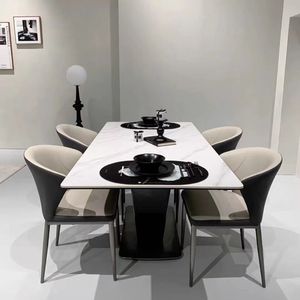Modern V-Shaped Support Rectangular <b>Dining</b> <b>Table</b> High-End Stable Design For <b>Dining</b> Room Adult Use - Product Image 3