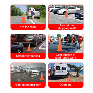 PP Trafik Uyarı Konisi Trafik Konileri Özel Logo Otoyollar Yansıtıcı Trafik Konileri - Product Image 5