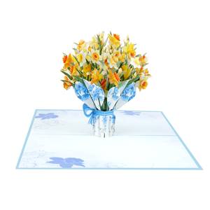 Cartes de voeux pop-up à fleurs 3D artisanales pour événements spéciaux, souhaits de vacances, invitations de fête et cadeaux - Product Image 6