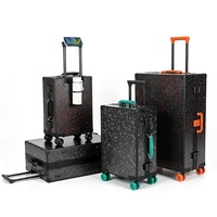 Valise entièrement en fibre de carbone, ultra-légère, avec roulettes, sensation premium, tissage sergé 3K, taille cabine 20 pouces, glisse exceptionnellement fluide