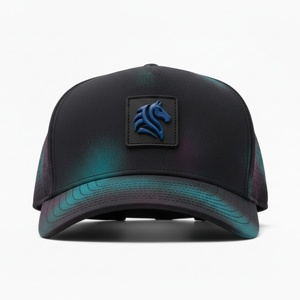 Casquette de golf OEM personnalisée en maille perforée avec logo, 5 panneaux, visière légèrement incurvée, snapback, patch en caoutchouc imperméable - Product Image 2