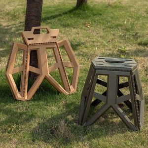 Camping Accessories High Load-bearing <b>Folding</b> Step <b>Stool</b> Square Camping Chair Lightweight with Handle Fishing Chair - Product Image 6