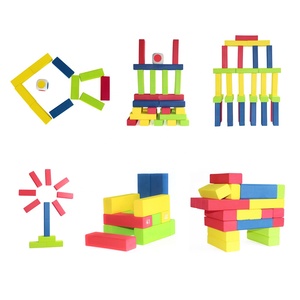 24 Buah/Set Mainan Bangunan Menara Susun Busa Lembut Permainan Blok Uniseks Warna-warni 24 Blok Set Ringan & Dapat Dicuci - Product Image 2