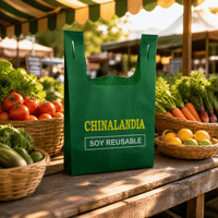 Sac de courses pliable en non-tissé, personnalisé avec impression, écologique, recyclé, réutilisable, avec poignées, prix usine de gros promotionnel