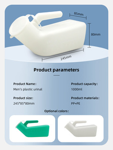 Grosir perawatan rumah laki-laki portabel kamar Pot Urinal ramah lingkungan bahan PP 1000mL biaya tetes pengguna - Product Image 2