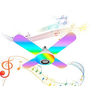 הוביל אור מתקפל גל להב מאוורר אורות הנורה חכמה 40w e26 e27 e27 ו-השן הכחול מרחוק - Product Image 4