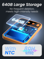 Enregistreur vocal intelligent avec transcription IA, transfert de texte instantané, contrôle par application, enregistreur audio numérique portable pour étudiants