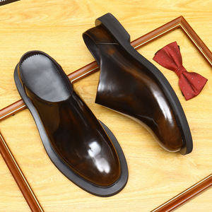 Zapatos de Vestir Formales de Cuero Genuino para Hombre, Color Marrón, con Cordones, Punta Puntiaguda, Antideslizantes, Transpirables, para Bodas, Negocios y Oficina - Product Image 1