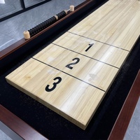 Table de shuffleboard en bois dur de 12 pieds, table de jeu d'intérieur/extérieur pour les sports de loisirs