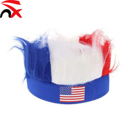Ventes directes d'usine USA-Canada-Mexico 2026 Fan Football Supporter Perruques Drapeau Hoodies Bandeaux Perruques pour Acclamer